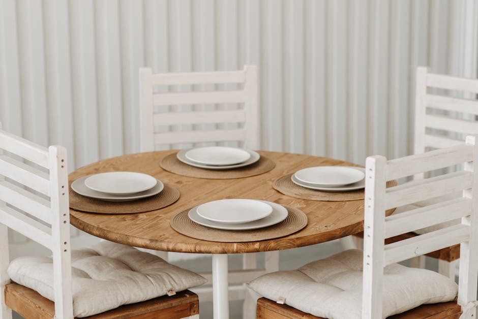 Beautifully crafted custom dining table in a modern dining room